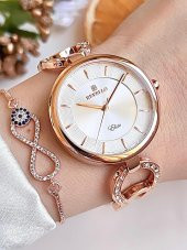 BLKT.2.616 Revello Elite Model Bronz/Rose Özel Renk 30 Mt Su Geçirmez+Bileklik Lady Wristwatch - 1