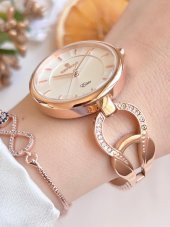 BLKT.2.616 Revello Elite Model Bronz/Rose Özel Renk 30 Mt Su Geçirmez+Bileklik Lady Wristwatch - 2