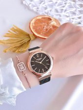 BLKT.2.717 Lee Cooper Elite Seri Çelik Kordonlu 3 Atm Suya Dayanıklı Kadın Kol Saati+Bileklik thumbnail 3