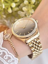 BLKT.2.721 Lee Cooper Elite Seri Çelik Kordonlu 3 Atm Suya Dayanıklı Kadın Kol Saati+Bileklik thumbnail 2