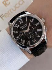 BLKT.2.748Ferrucci Tüm Fonksiyonları Aktif 30mt Suya Dayanıklı Deri Kordonlu Erkek Kol Saati - 1