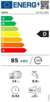 Vestel BM 4212 WIFI 4 Programlı 14 Kişilik Bulaşık Makinesi - 3