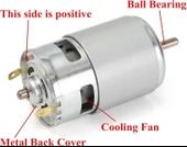 Rs775 Dc Motor 24V 15000 Rpm Rulmanlı Şarjlı Matkap Cnc Motor thumbnail 2