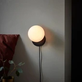 Rsylight Retro Metal Glop Camlı Kablolu Fişli Dekoratif Duvar Aplik - 1