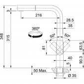 Franke Mythos Doccia Spiralli Mutfak Bataryası - 2