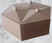 Hobi Adn 90251 Piramit Kutu Dekoratif Ahşap MDF HAM CNC Kesim El Yapım - 7