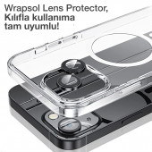 iPhone 15 Siyah Kamera Lens Koruyucu Kolay Uygulama Aparatlı - 1