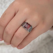 Gümüş Kırmızı Zirkon Taşlı Çocuk Erkek Yüzük  SL5299 thumbnail 11