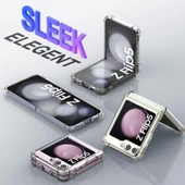 Gpack Samsung Galaxy Z Flip 5 Kılıf Wireless Şarj Özellikli Antishock Sert Silikon - 3