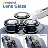 iPhone 15 Pro Kamera Lens Koruyucu Mavi Titanyum Kolay Uygulama Aparatlı thumbnail 3