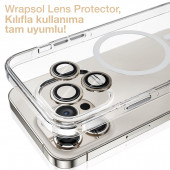 iPhone 15 Pro Kamera Lens Koruyucu Natürel Titanyum Kolay Uygulama Aparatlı - 2