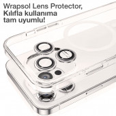 iPhone 15 Pro Kamera Lens Koruyucu Beyaz Titanyum Kolay Uygulama Aparatlı - 2