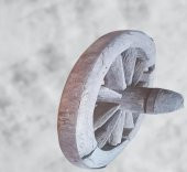 Hobi ADN 90252 Dekoratif At Arabası Tekeri 100 Yıllık Bahçe Aksesuarı El Yapım - 1