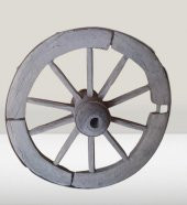 Hobi ADN 90252 Dekoratif At Arabası Tekeri 100 Yıllık Bahçe Aksesuarı El Yapım - 6