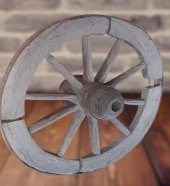 Hobi ADN 90252 Dekoratif At Arabası Tekeri 100 Yıllık Bahçe Aksesuarı El Yapım - 7