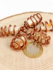 Sitrin Taşı Ham Parça Bakır Spiral Otantik Kolye Ucu - 2