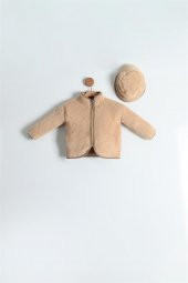 Erkek Çocuk Peluş Hırka Krem - 1