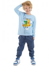 Helikopter Erkek Çocuk T-shirt Pantolon Takım - 1