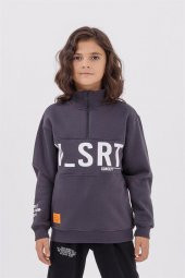Erkek Çocuk Şardonlu Sweat Füme - 1