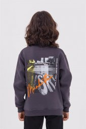 Erkek Çocuk Şardonlu Sweat Füme - 2