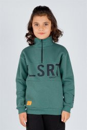 Erkek Çocuk Şardonlu Sweat Yeşil - 1
