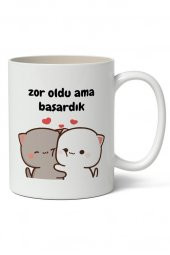 Zor Oldu Ama Başardık Baskılı Kupa Bardak Baskılı Kahve Kupa Bardak - 1
