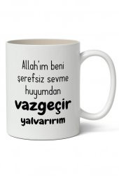 Allahım Beni Vazgeçir Baskılı Kupa Bardak Baskılı Kahve Kupa Bardak - 1