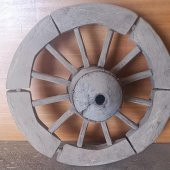 Hobi ADN 90253 dekoratif At ve Öküz Arabası Tekeri Bahçe Aksesuarı Ahşap El yapım - 9