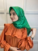 Hint İpek Dama Desenli Monogram Eşarp 00677  BENETTON - 3