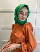 Hint İpek Dama Desenli Monogram Eşarp 00677  BENETTON - 2