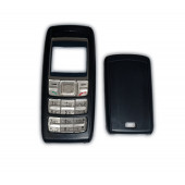 Nokia 1600 Kapak Nokia 1600 uyumlu Siyah Kapak ön Kapak Arka Kapak Tuş Takımı - 1