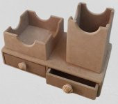 Hobi ADN 90254 Dekoratif Çift Çekmeceli Kalemlik Ahşap MDF HAM CNC Kesim El Yapım - 6