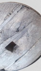 Hobi ADN 90255 Dekoratif Kağnı Tekeri 100 Yıllık Tarihi Eser Ahşap Model El Yapım - 4