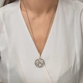 Gümüş Kazaziye Örgü Kadın Kolye SL5235 thumbnail 7