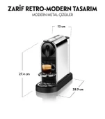 Nespresso D140 Citiz Platinum,Paslanmaz Çelik Kapsüllü Kahve Makinesei - 3