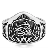 ​Gümüş Nali Şerif Başparmak Erkek Yüzük SL5222 thumbnail 5