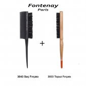 Fontenay Profesyonel 3043 Topuz Fırçası Krepe Şiş Tarak 3 In 1 ve 3033 Topuz Fırçası 2Li Fırça Seti - 1