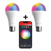 Bilicra Mood Akıllı Ampül - 2li Set - 16 Milyon Renk Seçeneği & WiFi üzerinden kontrol - 1