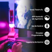 Bilicra Mood Akıllı Ampül - 2li Set - 16 Milyon Renk Seçeneği & WiFi üzerinden kontrol - 2