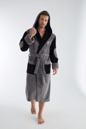 SPORT Nakış Triga Bukle  Bambu Cotton Erkek Bornoz - 2