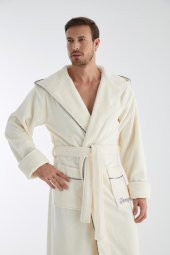 RACİNG SPEED Nakış Triga Bukle  Bambu Cotton Erkek Bornoz thumbnail 7