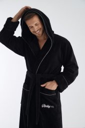 RACİNG SPEED Nakış Triga Bukle  Bambu Cotton Erkek Bornoz thumbnail 11