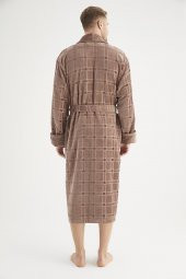 Jakarlı %100 Cotton Erkek Bornozu - 5