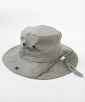 salarticaret Yazlık Katlanabilir Koyu gri Safari Fötr Şapkası - 1