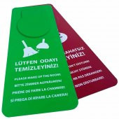 1000 Adet Dnd Çift Taraflı Kart  Rahatsız Etmeyin Odayı Temizleyiniz Otel Odası Kartı Kapı Askısı - 1