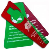 1000 Adet Dnd Çift Taraflı Kart  Rahatsız Etmeyin Odayı Temizleyiniz Otel Odası Kartı Kapı Askısı - 2