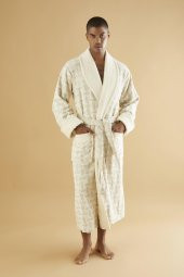 Jakarlı Organik %100 Cotton Erkek Bornozu - 2
