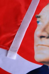 100.Yıl Özel Tasarım Atatürk Poster Bayrak Raşel Kumaş Dijital Baskı 70x105 - 2