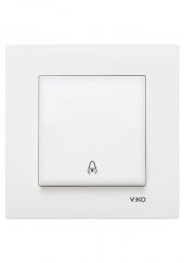 Viko Karre Beyaz Zil Anahtarı Çerçeveli- 90967006 - 1