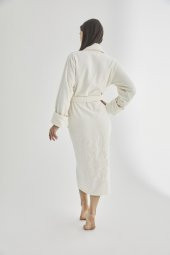 Şalyaka Jakarlı %100 Cotton Bayan Bornozu thumbnail 7